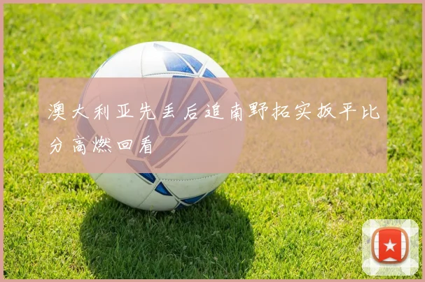 澳大利亚先丢后追南野拓实扳平比分高燃回看